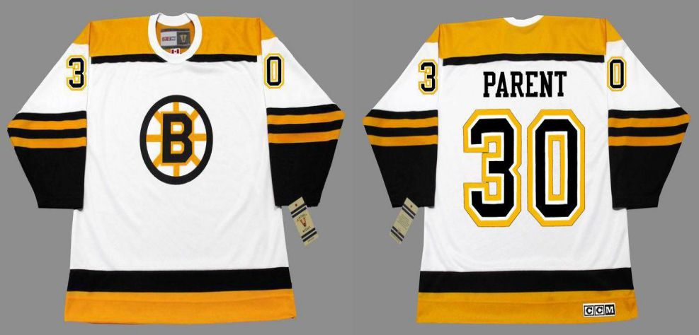 2019 Men Boston Bruins 30 Parent White CCM NHL jerseys